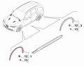 Alfa Romeo Stelvio Skirting/Spoiler. Part Number 50551508